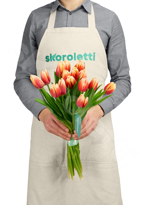 Разноцветные Тюльпаны Букет Jean Bust 15 шт. 60 см. Skoroletti в г. Сочи