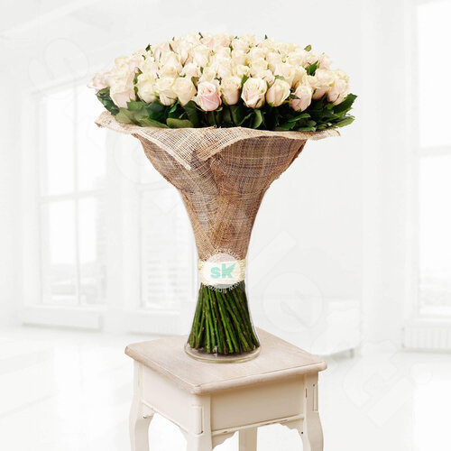 Белые Розы Розы Talea 101 шт. 80 см. Skoroletti в г. Сочи