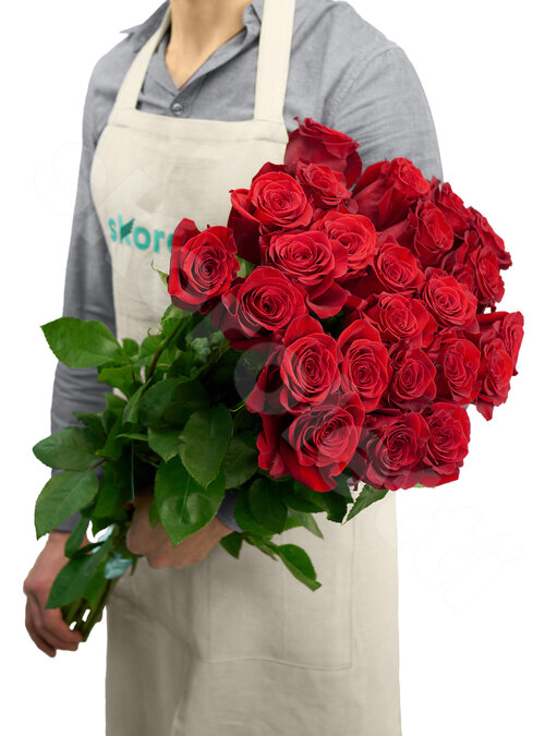 Красные Розы Розы Freedom 25 шт. 80 см. Skoroletti в г. Липецк