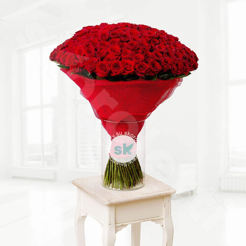 Красные Розы Розы Naomi 101 шт. 80 см. Skoroletti в г. Ростов-на-Дону