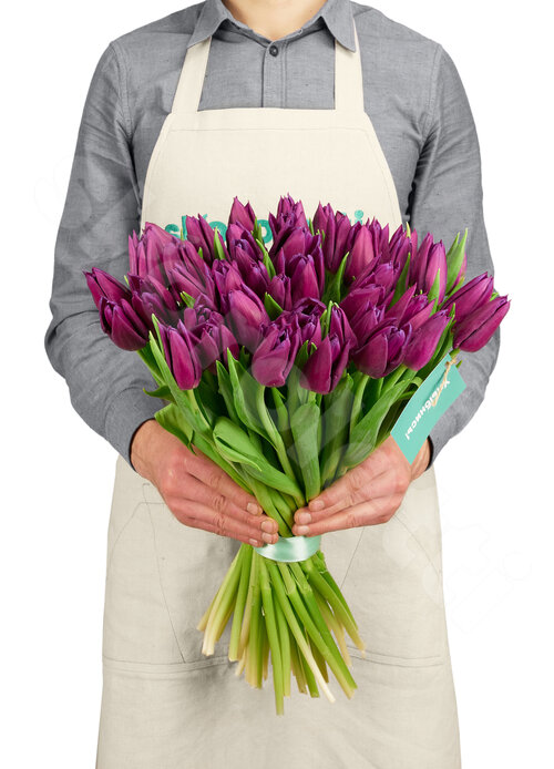 Фиолетовые Тюльпаны Тюльпаны Purple 51 шт. 50 см. Skoroletti в г. Сочи