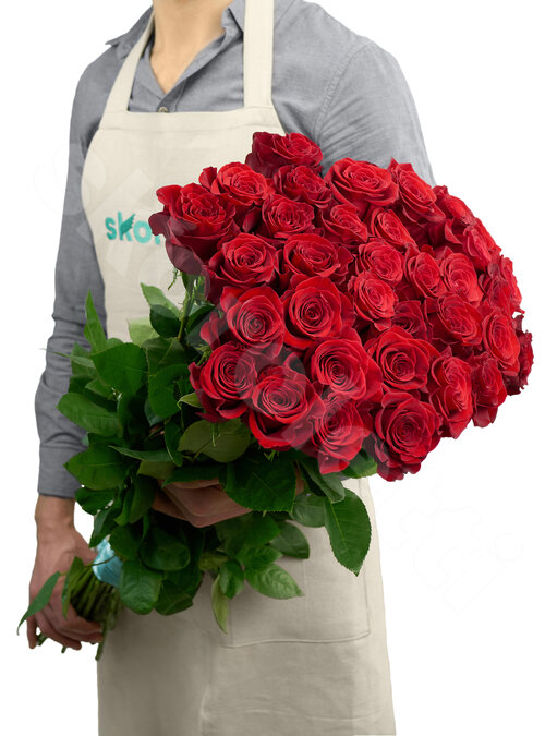 Красные Розы Розы Freedom 35 шт. 80 см. Skoroletti в г. Сочи