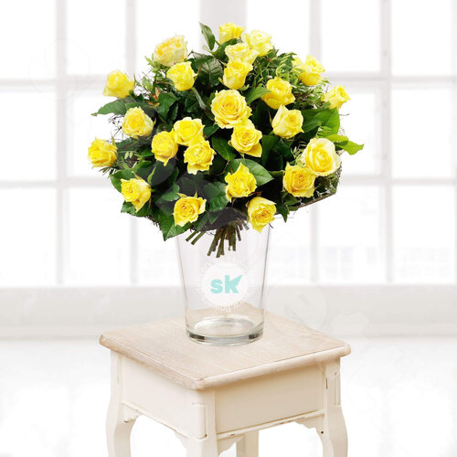 Жёлтые Розы Розы ILios 25 шт. 50 см. Skoroletti в г. Тамбов