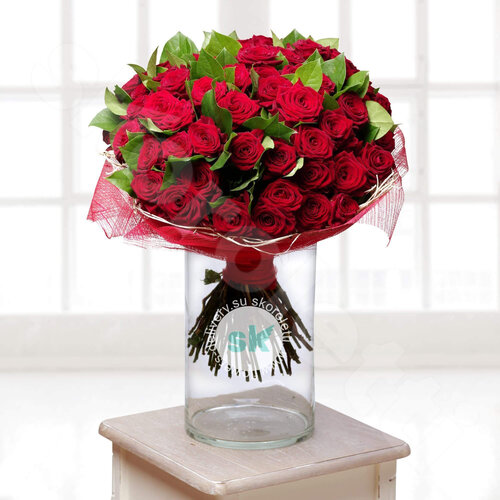 Красные Розы Розы Red Naomi 35 шт. 60 см. Skoroletti в г. Тамбов