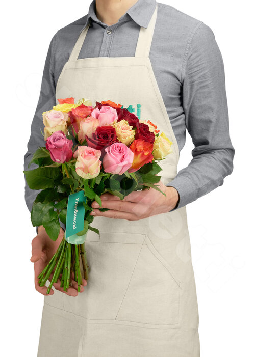 Разноцветные Розы Букет роз Mix 25 шт. 40 см. Skoroletti в г. Липецк