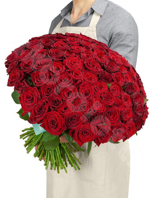 Красные Розы Розы Grang Prix 101 шт. 50 см. Skoroletti в г. Тамбов