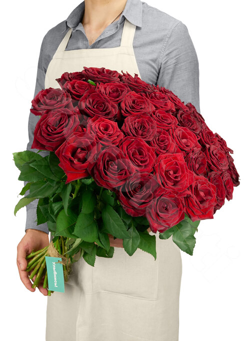 Красные Розы Розы Grang Prix 35 шт. 60 см. Skoroletti в г. Липецк