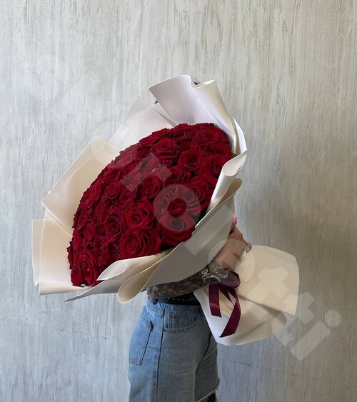 Красные Розы Букет из 51 красной розы  шт. 60 см. Skoroletti в г. Липецк