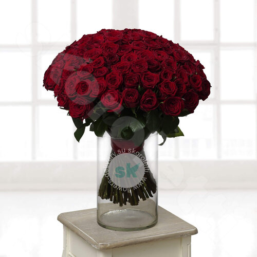 Красные Розы Розы Grand Prix 75 шт. 70 см. Skoroletti в г. Сочи