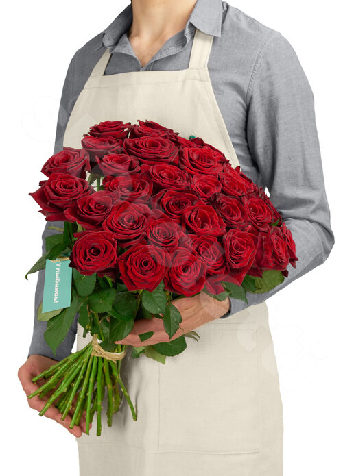 Красные Розы Розы Grang Prix 35 шт. 50 см. Skoroletti в г. Сочи