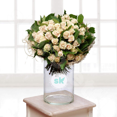Белые Розы Розы Talea 35 шт. 60 см. Skoroletti в г. Тамбов