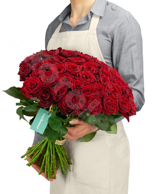 Красные Розы Розы Grang Prix 51 шт. 50 см. Skoroletti в г. Липецк